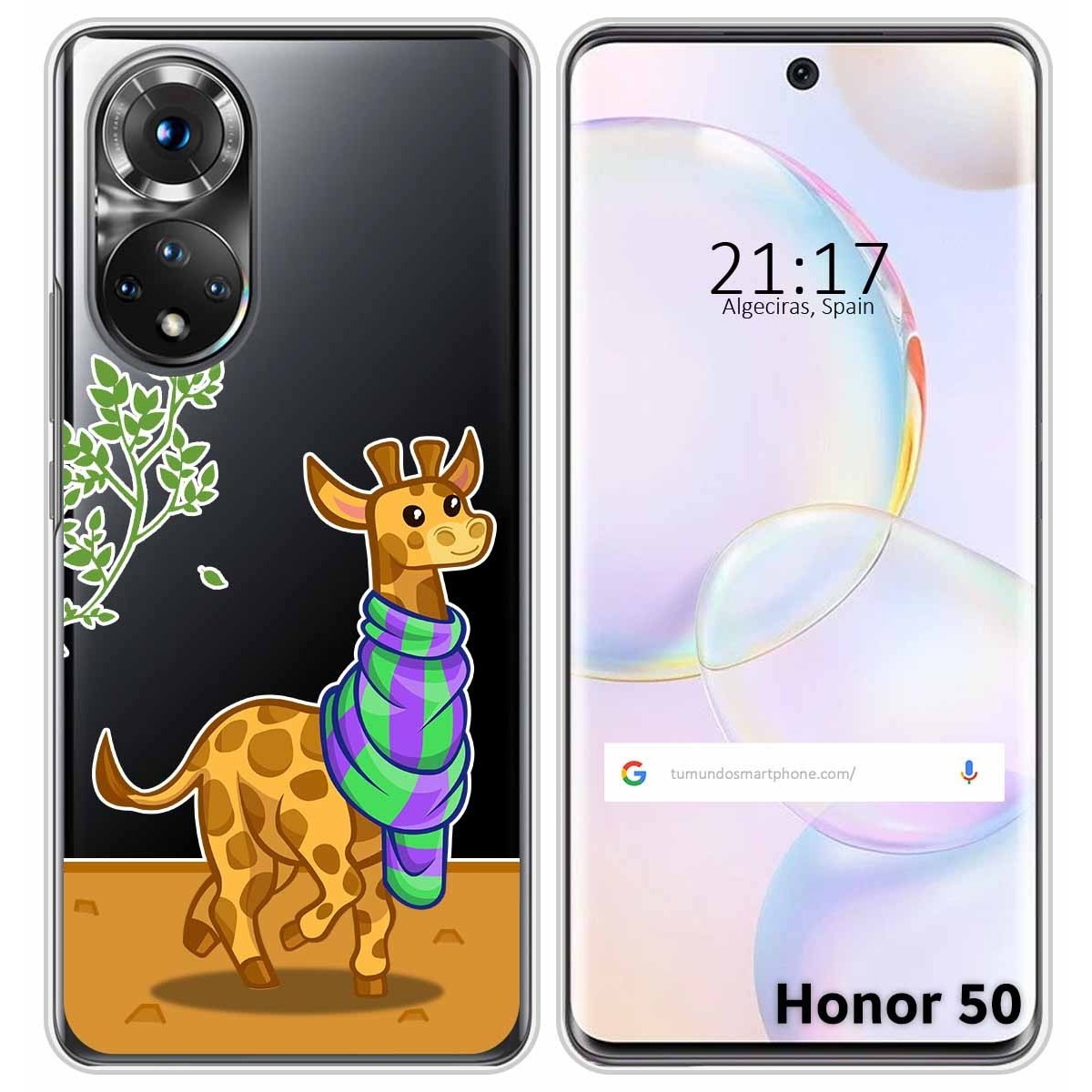 Funda Silicona Transparente para Huawei Nova 9 / Honor 50 5G diseño Jirafa Dibujos
