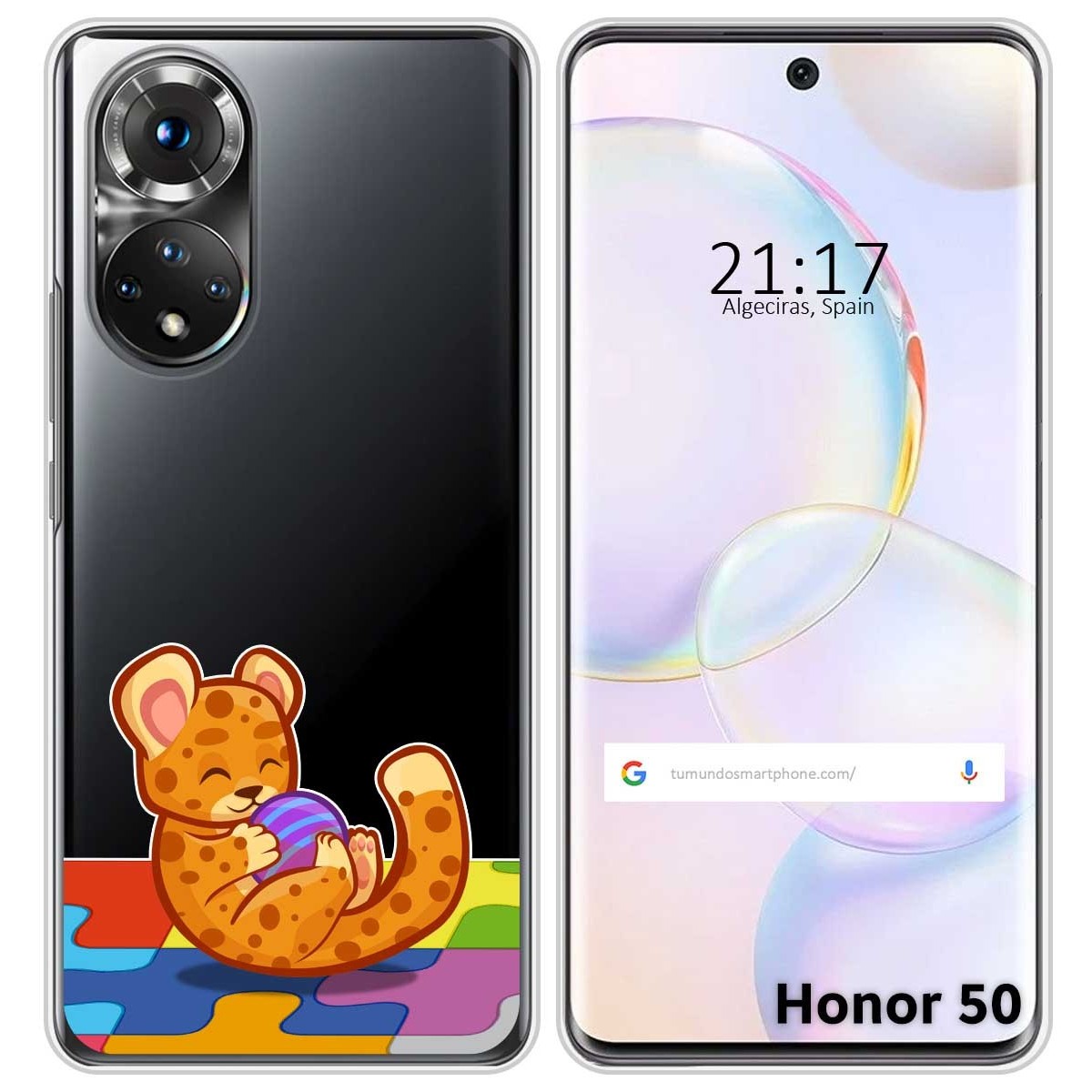 Funda Silicona Transparente para Huawei Nova 9 / Honor 50 5G diseño Leopardo Dibujos