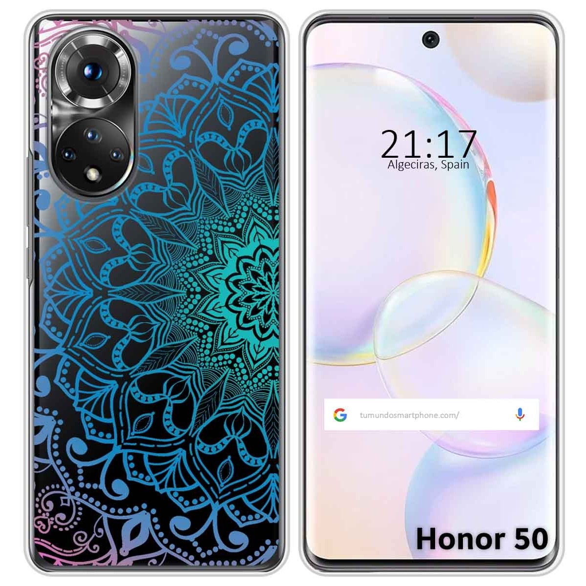 Funda Silicona Transparente para Huawei Nova 9 / Honor 50 5G diseño Mandala Dibujos