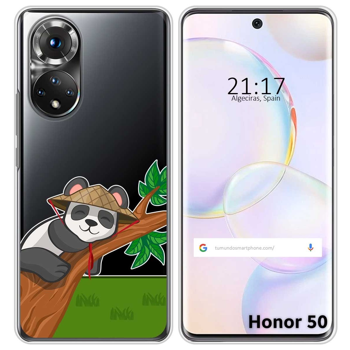 Funda Silicona Transparente para Huawei Nova 9 / Honor 50 5G diseño Panda Dibujos
