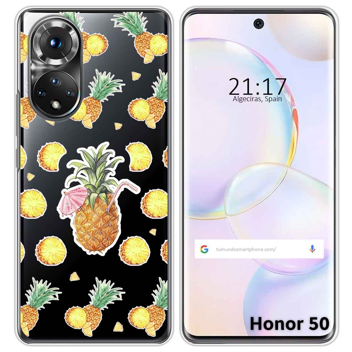 Funda Silicona Transparente para Huawei Nova 9 / Honor 50 5G diseño Piña Dibujos