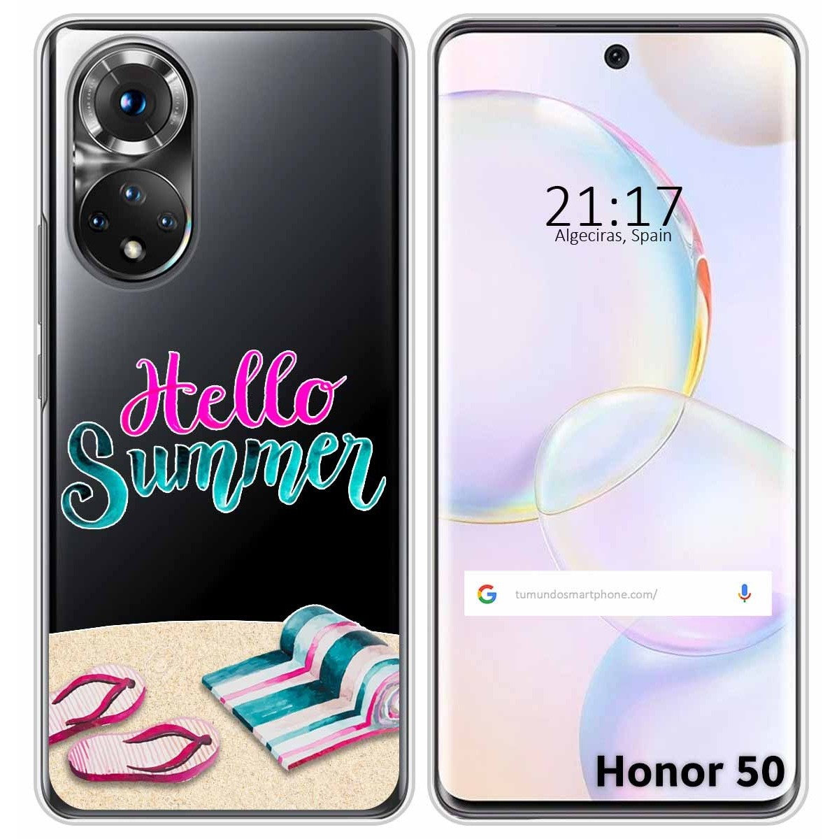 Funda Silicona Transparente para Huawei Nova 9 / Honor 50 5G diseño Summer Dibujos