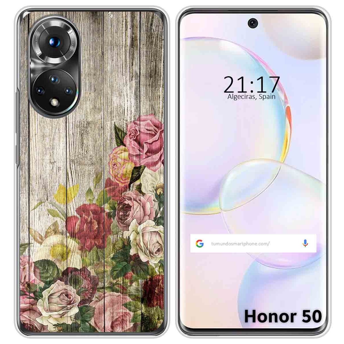 Funda Silicona para Huawei Nova 9 / Honor 50 5G diseño Madera 08 Dibujos
