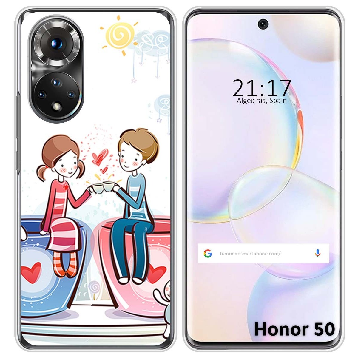 Funda Silicona para Huawei Nova 9 / Honor 50 5G diseño Café Dibujos