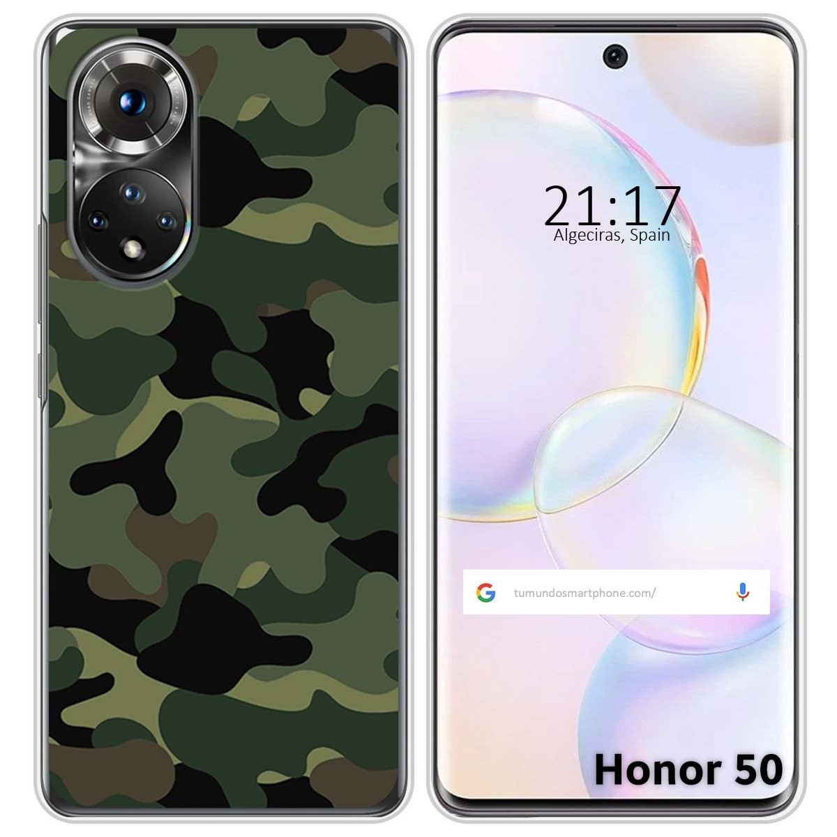 Funda Silicona para Huawei Nova 9 / Honor 50 5G diseño Camuflaje Dibujos