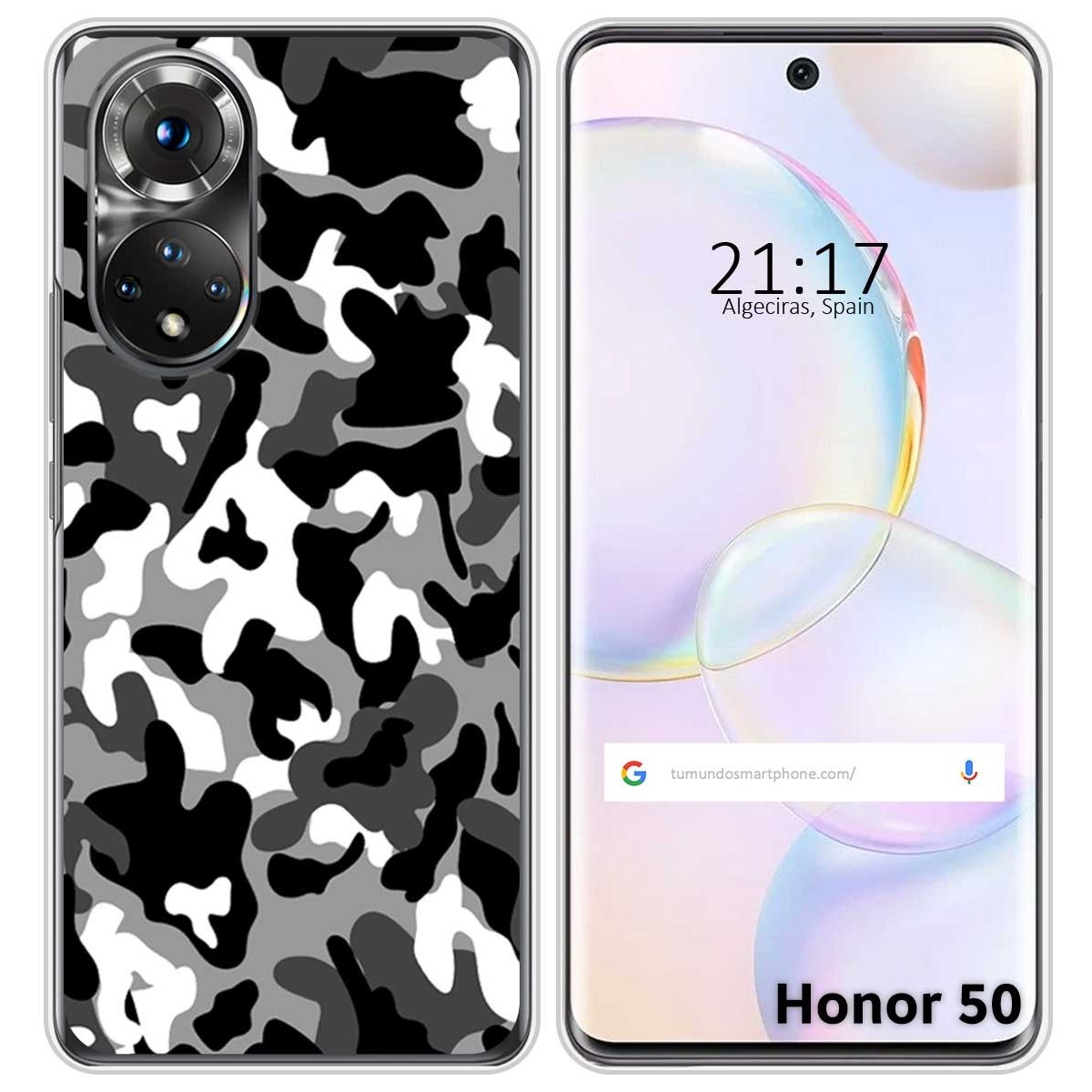 Funda Silicona para Huawei Nova 9 / Honor 50 5G diseño Snow Camuflaje Dibujos