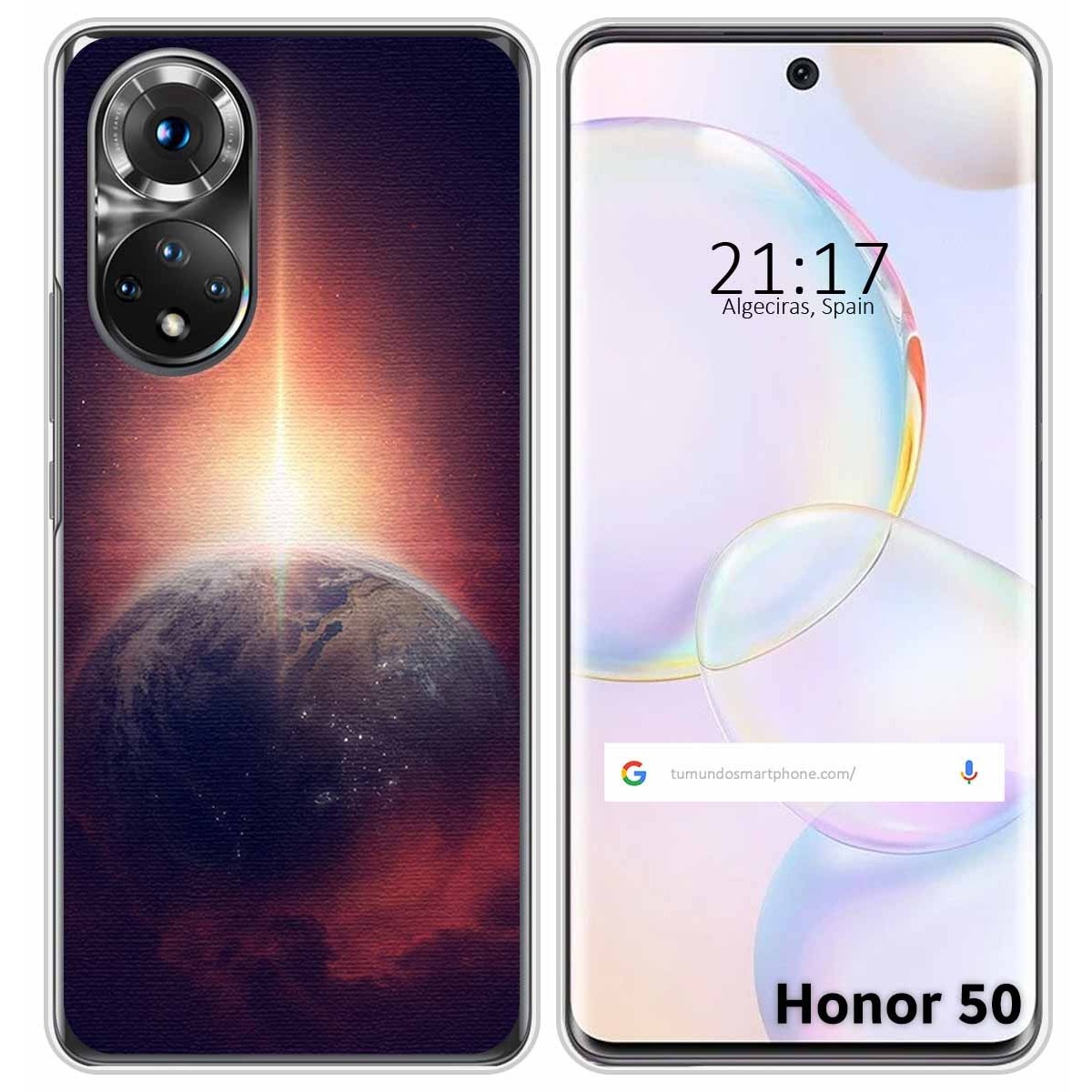 Funda Silicona para Huawei Nova 9 / Honor 50 5G diseño Tierra Dibujos