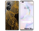 Funda Silicona Transparente para Huawei Honor 50 Pro 5G diseño Hojas Dibujos