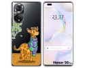 Funda Silicona Transparente para Huawei Honor 50 Pro 5G diseño Jirafa Dibujos