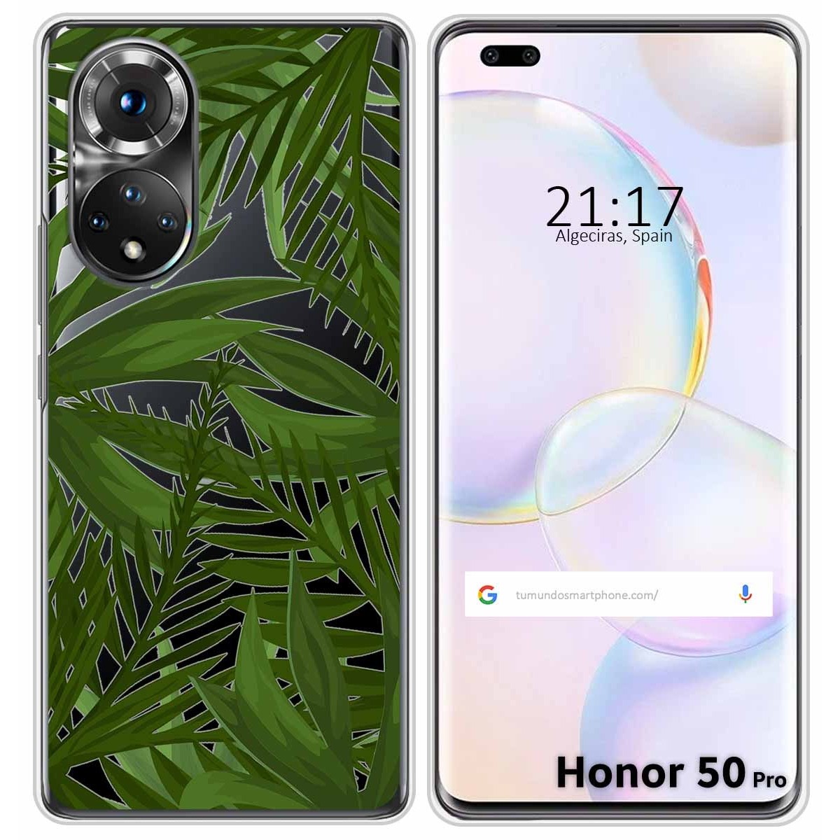 Funda Silicona Transparente para Huawei Honor 50 Pro 5G diseño Jungla Dibujos