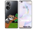 Funda Silicona Transparente para Huawei Honor 50 Pro 5G diseño Panda Dibujos