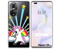 Funda Silicona Transparente para Huawei Honor 50 Pro 5G diseño Unicornio Dibujos