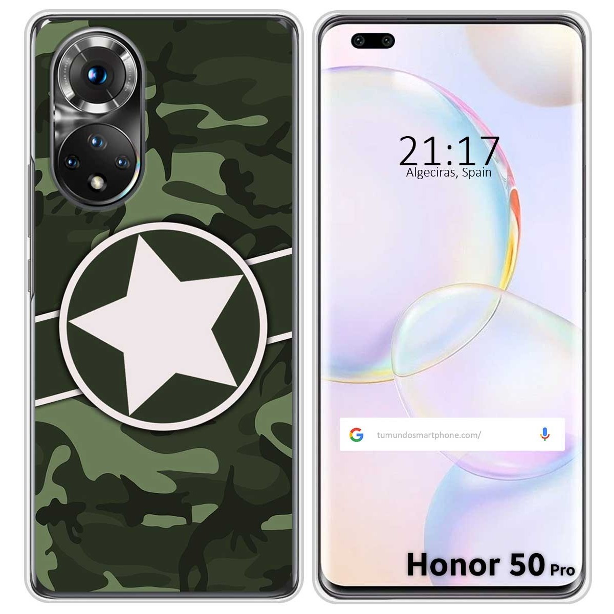 Funda Silicona para Huawei Honor 50 Pro 5G diseño Camuflaje 01 Dibujos
