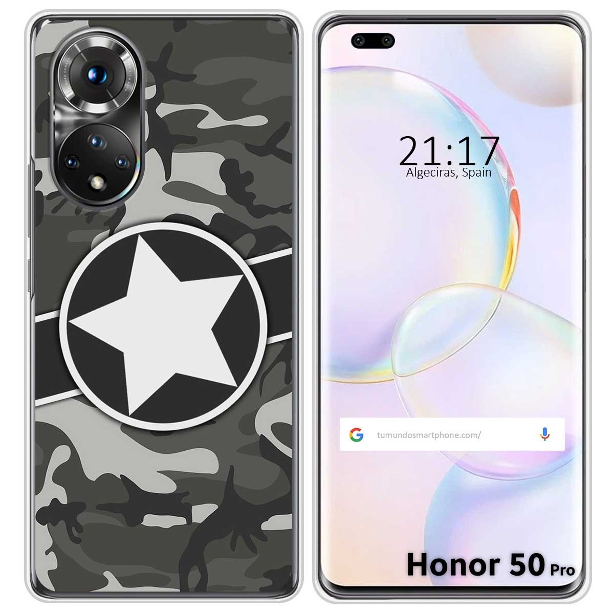 Funda Silicona para Huawei Honor 50 Pro 5G diseño Camuflaje 02 Dibujos