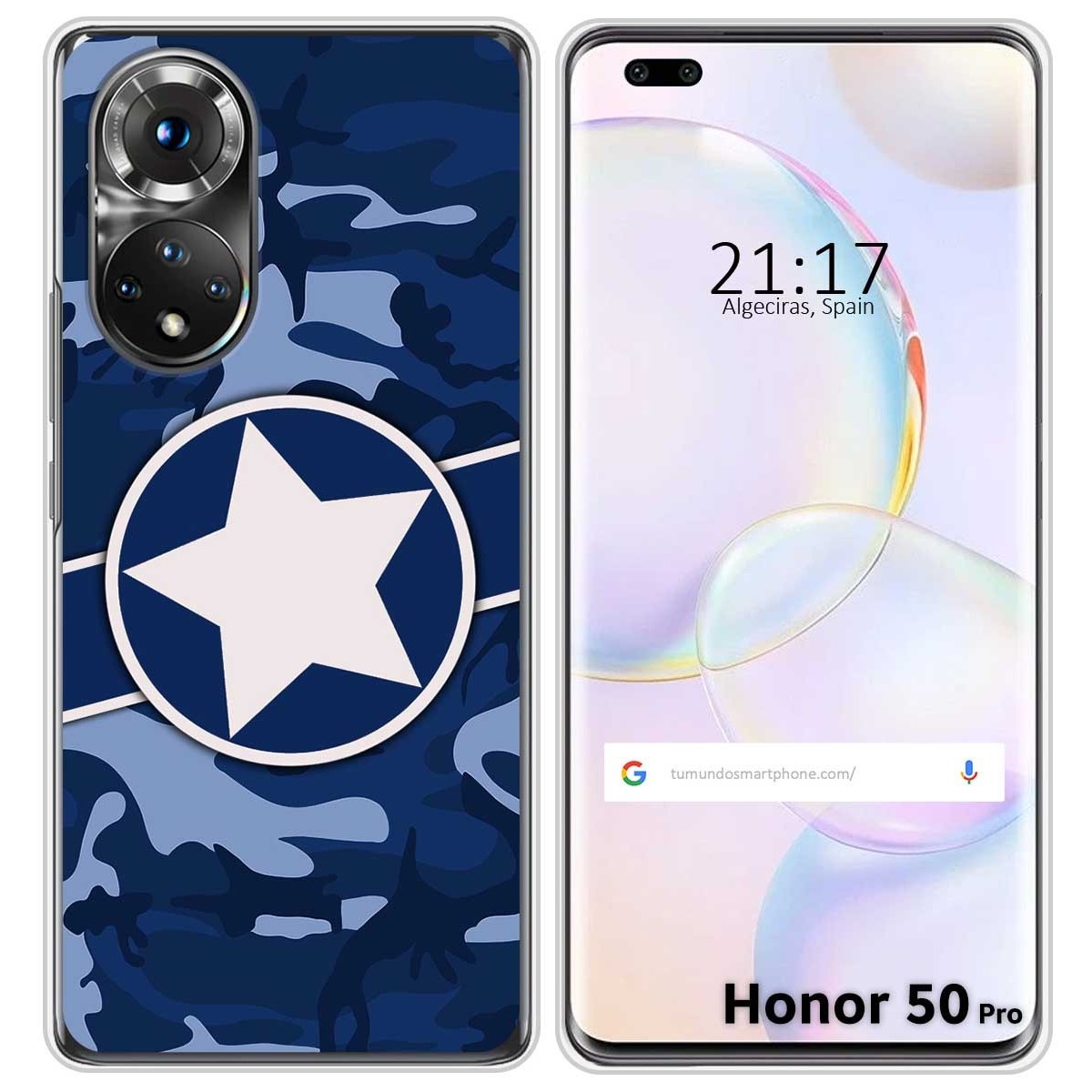 Funda Silicona para Huawei Honor 50 Pro 5G diseño Camuflaje 03 Dibujos