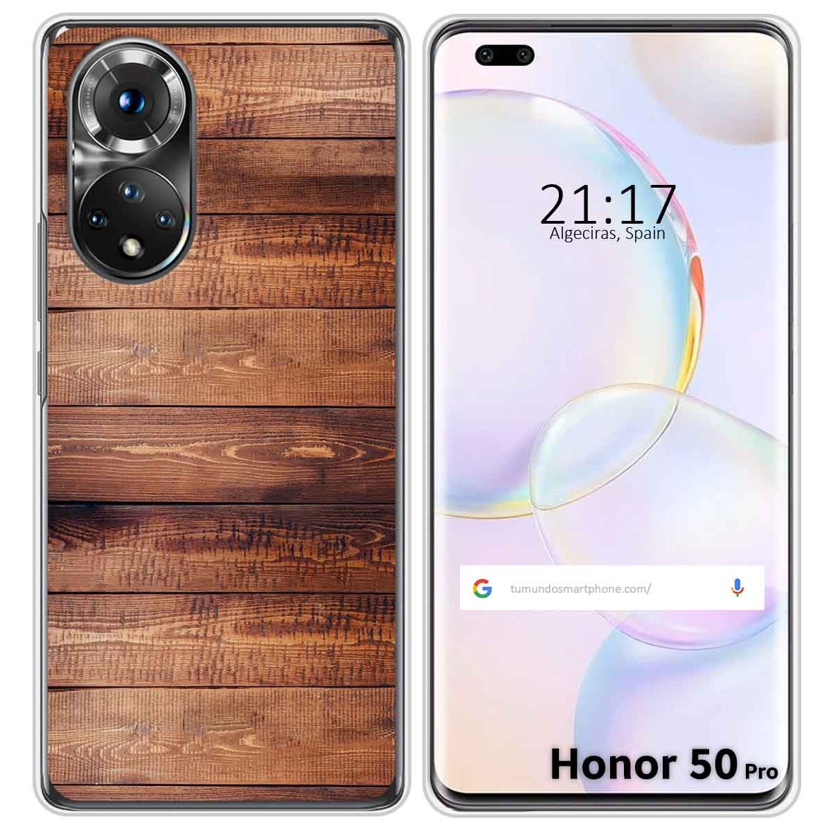 Funda Silicona para Huawei Honor 50 Pro 5G diseño Madera 02 Dibujos