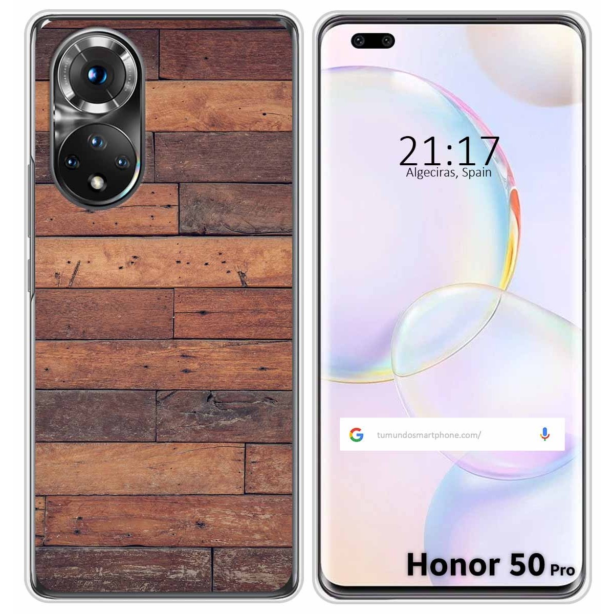 Funda Silicona para Huawei Honor 50 Pro 5G diseño Madera 03 Dibujos