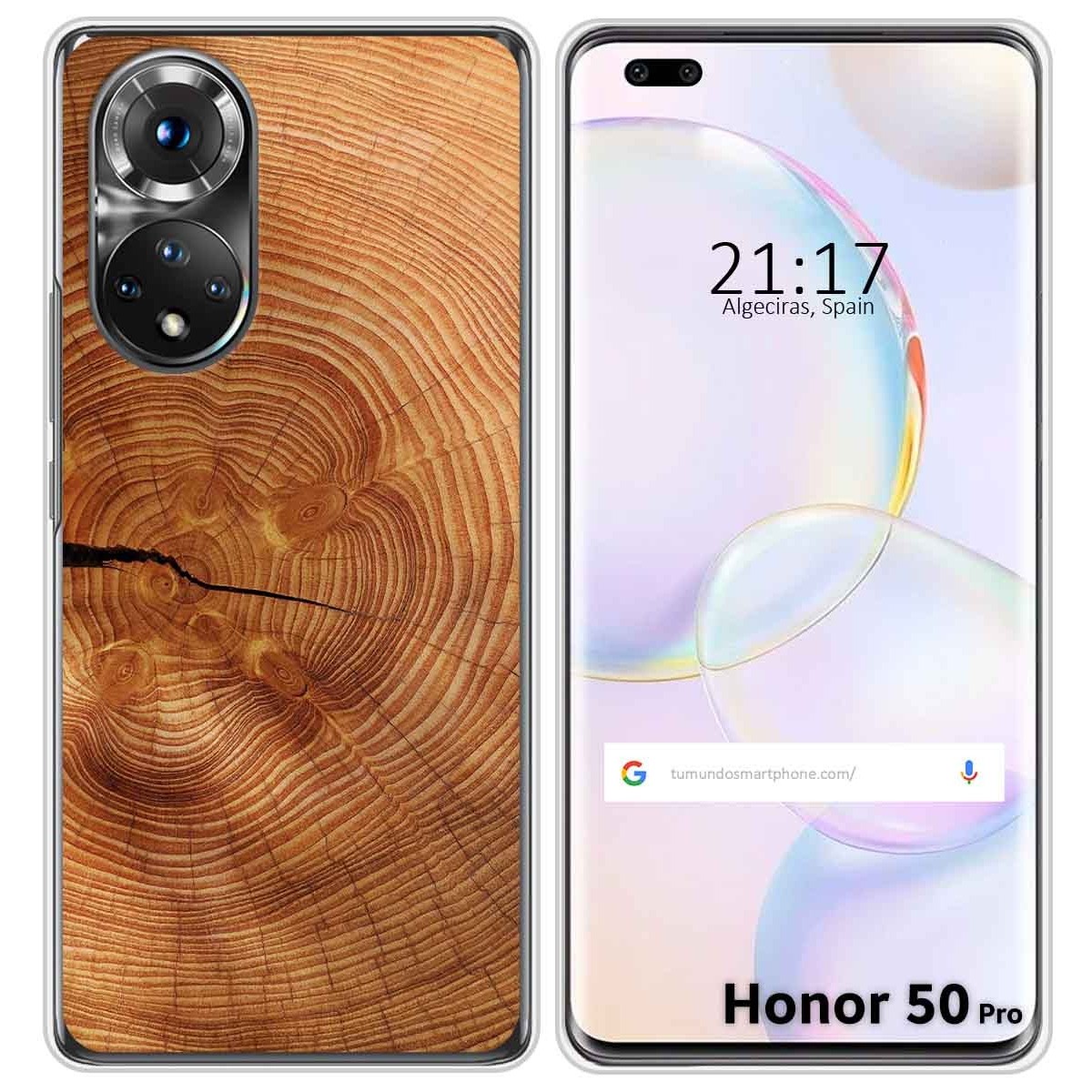 Funda Silicona para Huawei Honor 50 Pro 5G diseño Madera 04 Dibujos