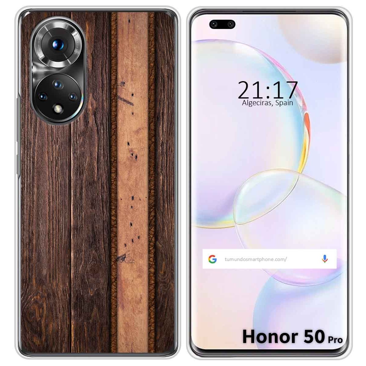 Funda Silicona para Huawei Honor 50 Pro 5G diseño Madera 05 Dibujos