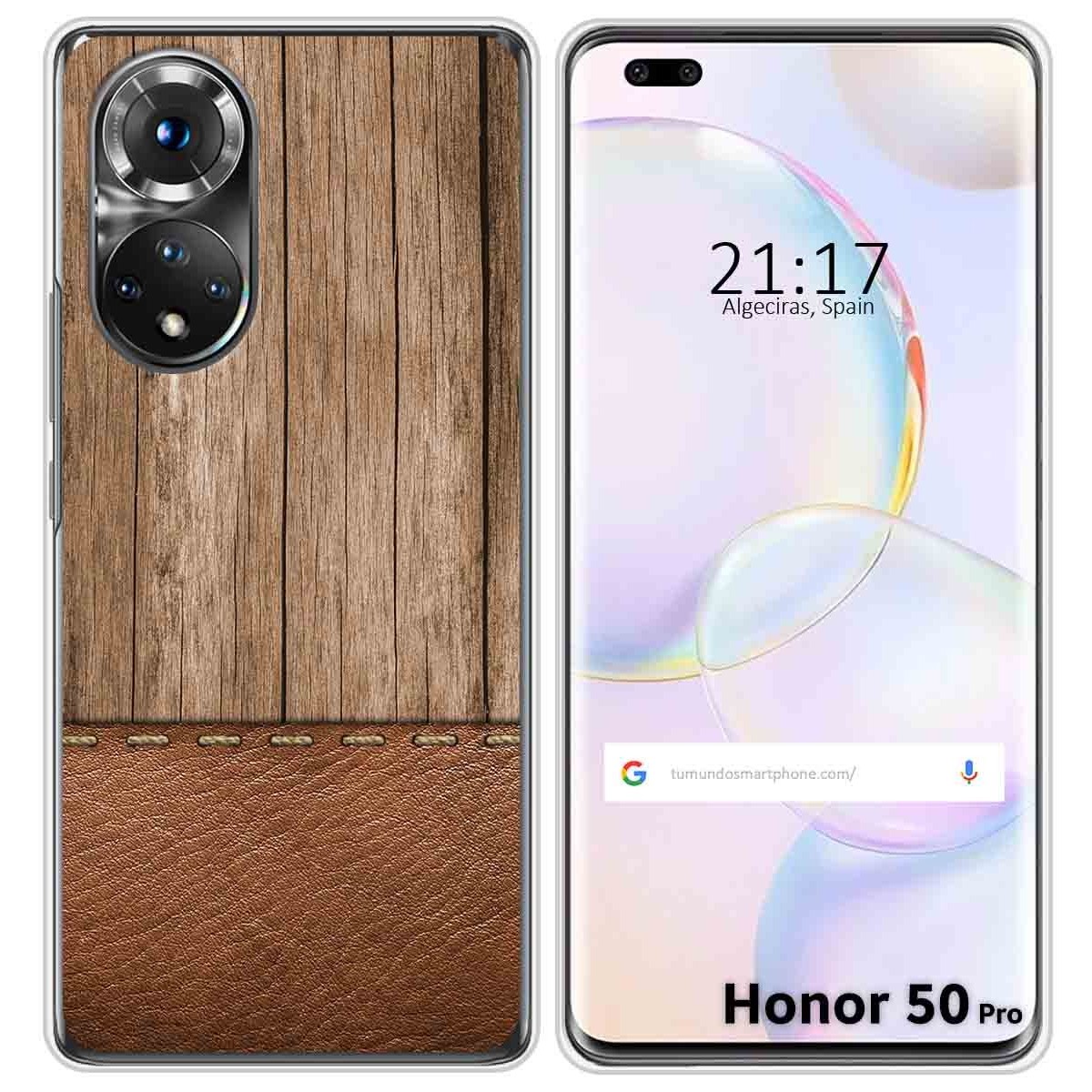 Funda Silicona para Huawei Honor 50 Pro 5G diseño Madera 09 Dibujos