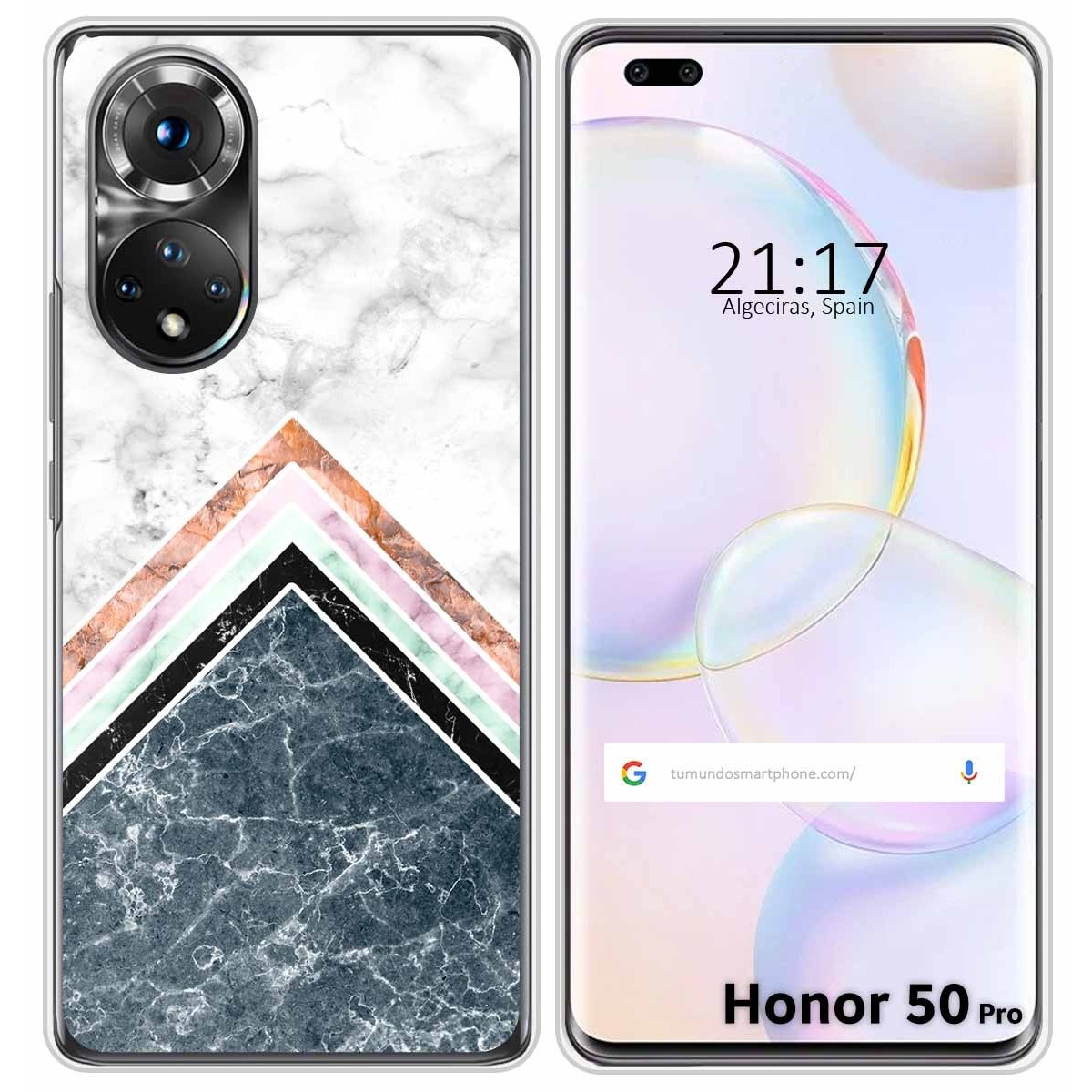 Funda Silicona para Huawei Honor 50 Pro 5G diseño Mármol 05 Dibujos