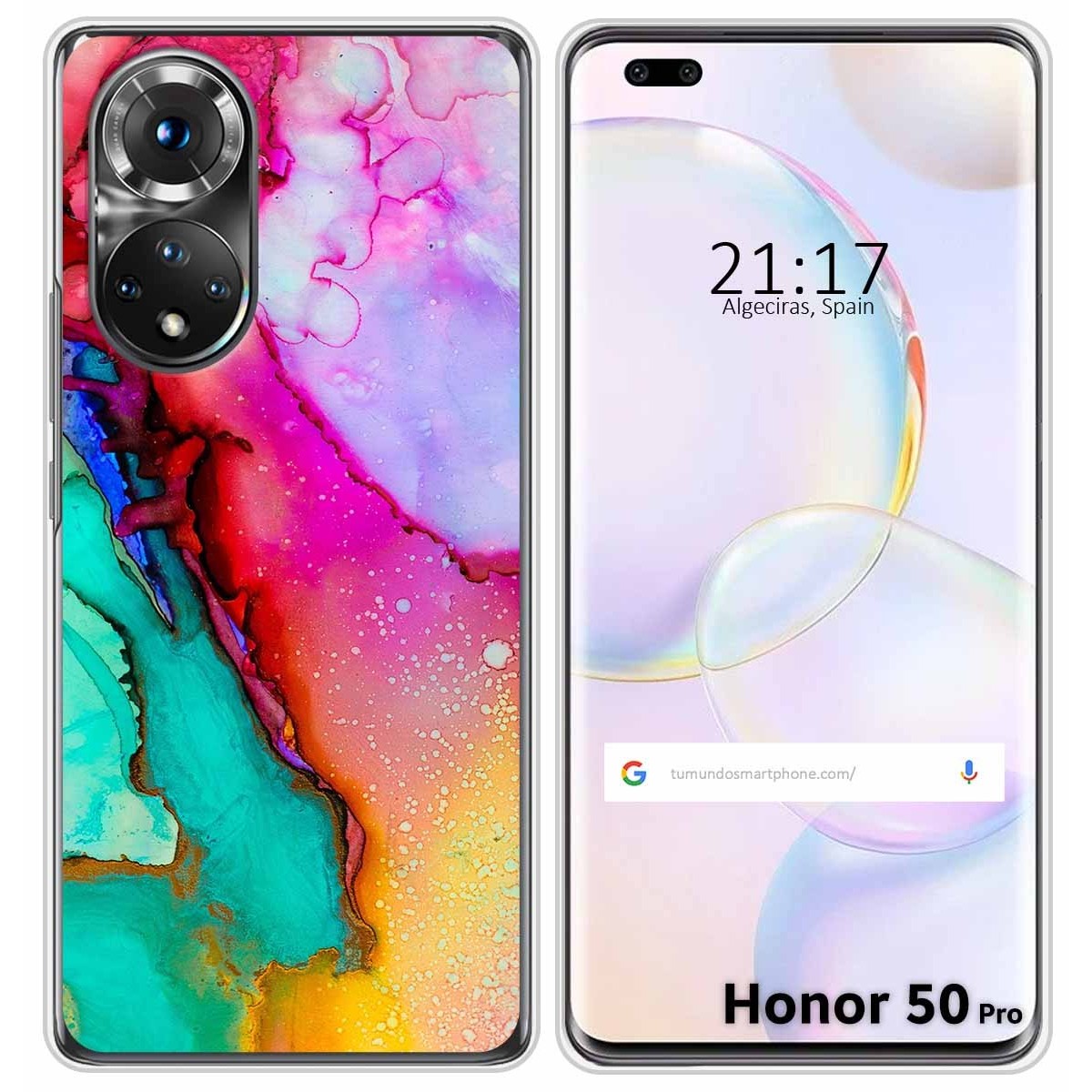 Funda Silicona para Huawei Honor 50 Pro 5G diseño Mármol 15 Dibujos