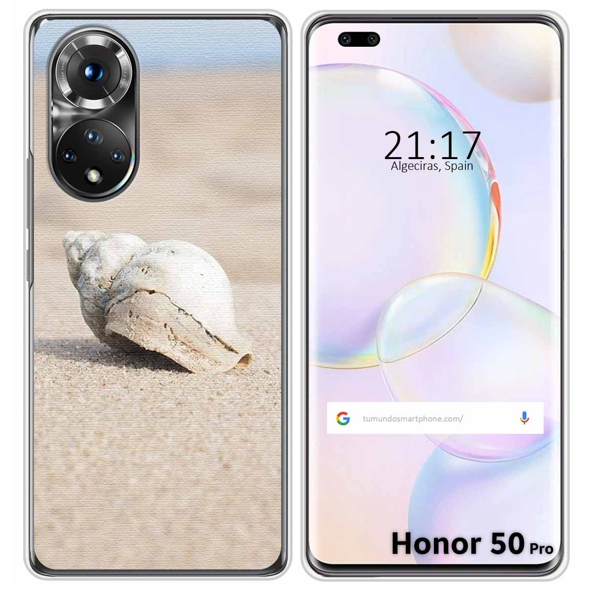 Funda Silicona para Huawei Honor 50 Pro 5G diseño Concha Dibujos