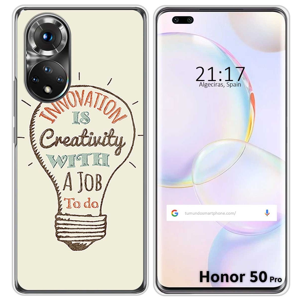 Funda Silicona para Huawei Honor 50 Pro 5G diseño Creativity Dibujos
