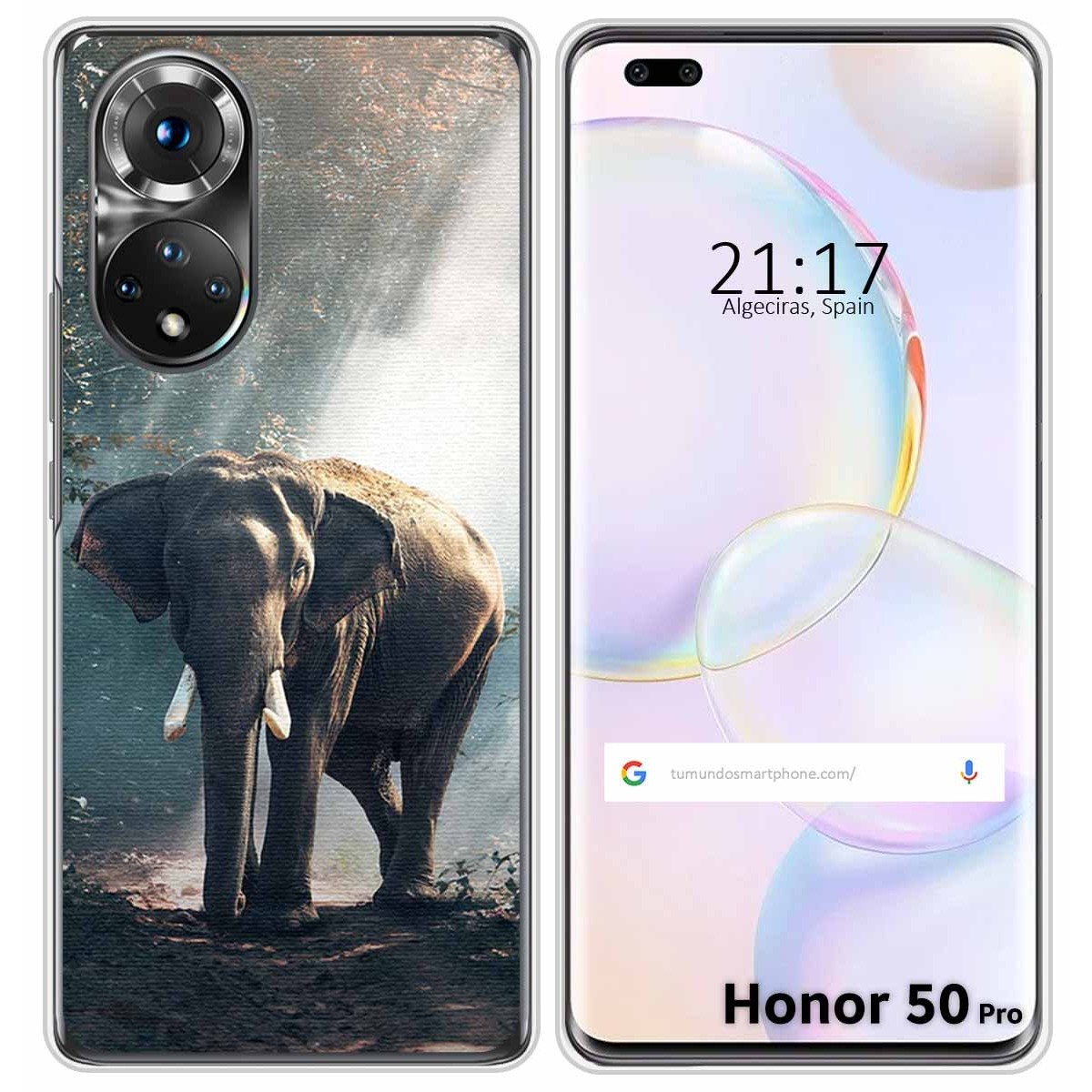Funda Silicona para Huawei Honor 50 Pro 5G diseño Elefante Dibujos