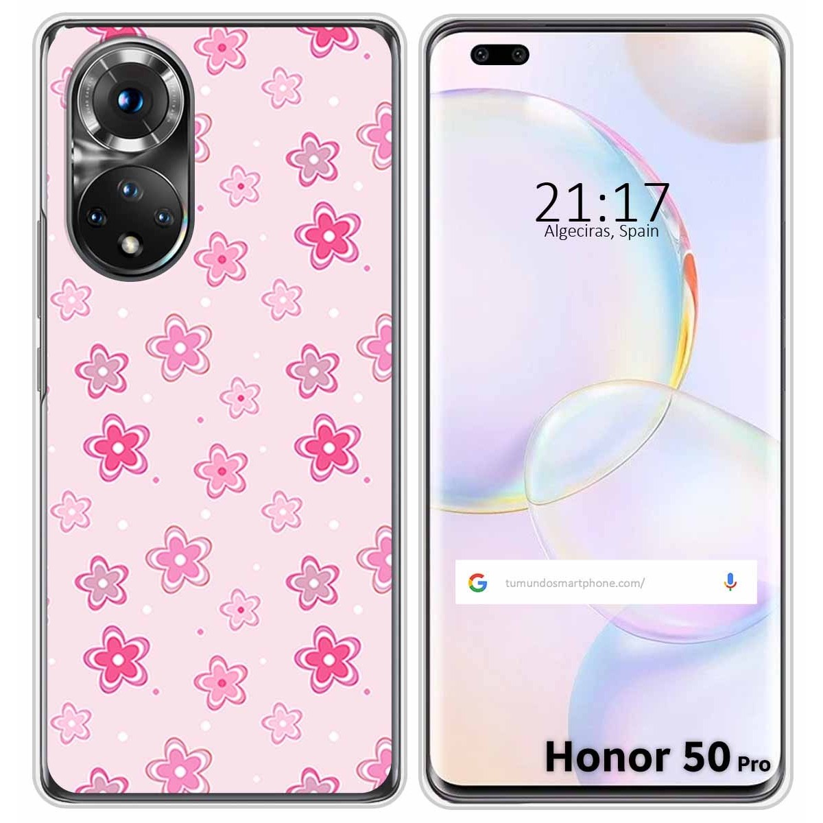 Funda Silicona para Huawei Honor 50 Pro 5G diseño Flores Dibujos