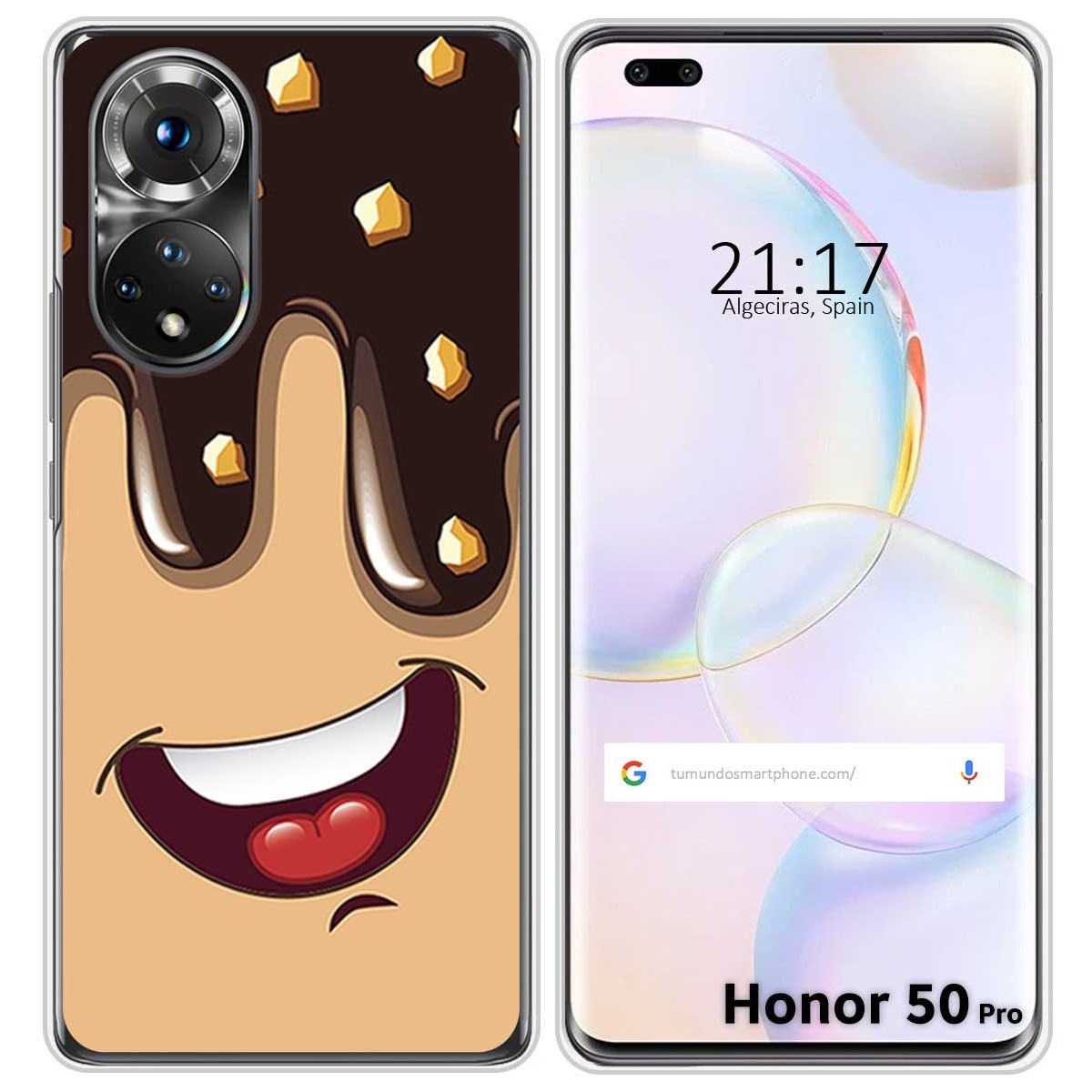 Funda Silicona para Huawei Honor 50 Pro 5G diseño Helado Chocolate Dibujos
