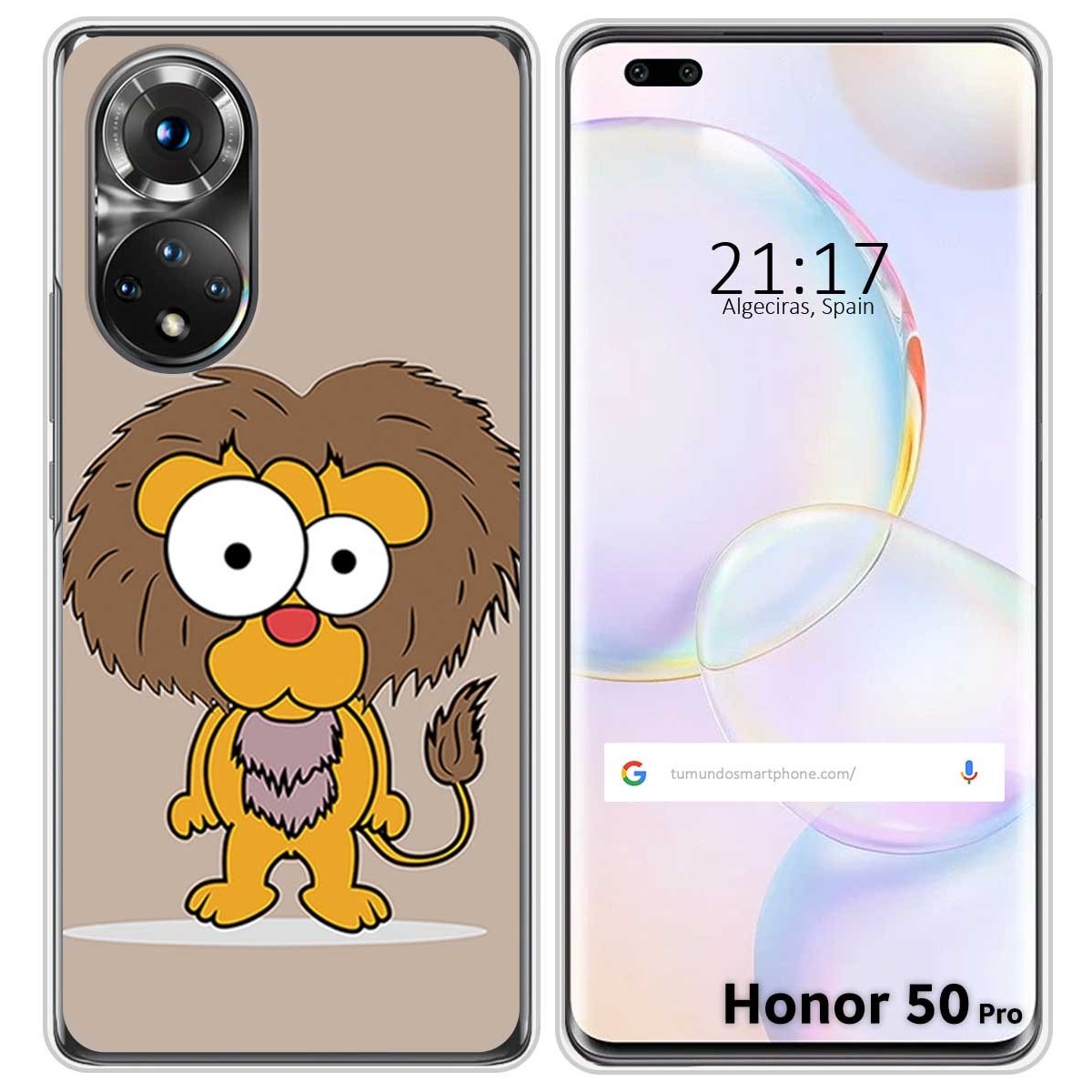 Funda Silicona para Huawei Honor 50 Pro 5G diseño Leon Dibujos