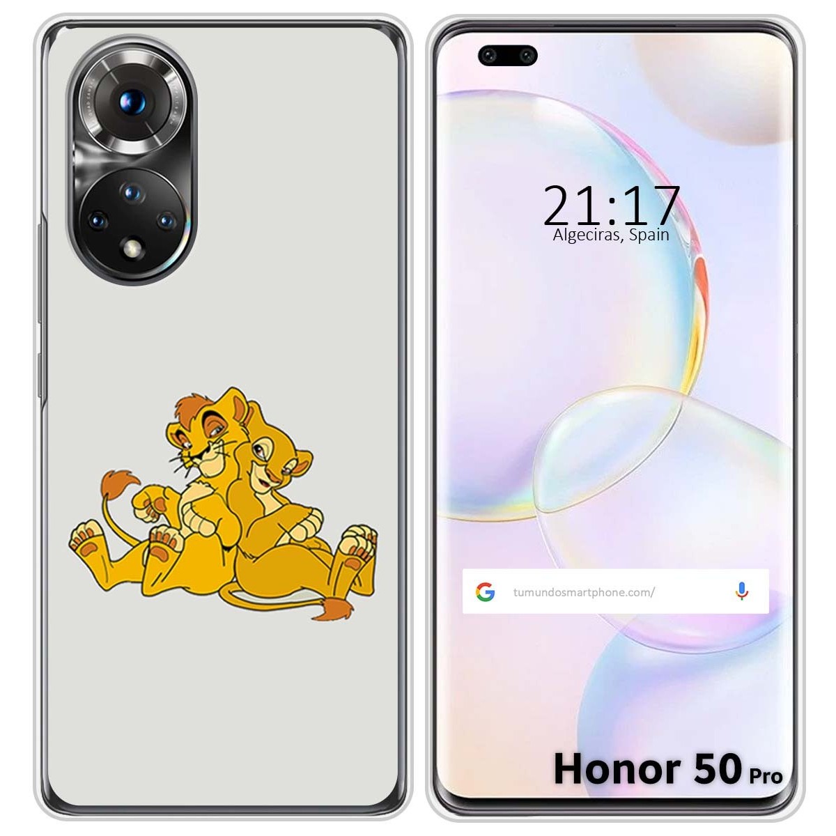 Funda Silicona para Huawei Honor 50 Pro 5G diseño Leones Dibujos
