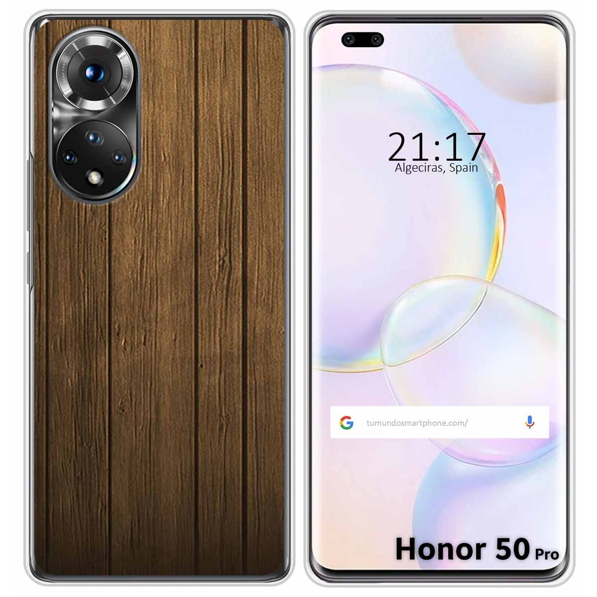 Funda Silicona para Huawei Honor 50 Pro 5G diseño Madera Dibujos