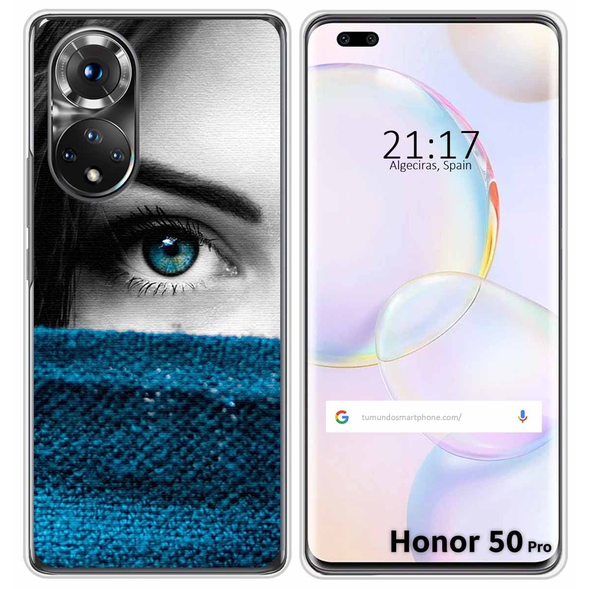 Funda Silicona para Huawei Honor 50 Pro 5G diseño Ojo Dibujos