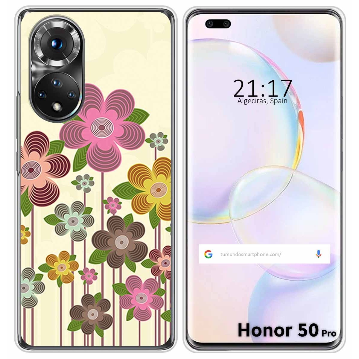Funda Silicona para Huawei Honor 50 Pro 5G diseño Primavera En Flor Dibujos