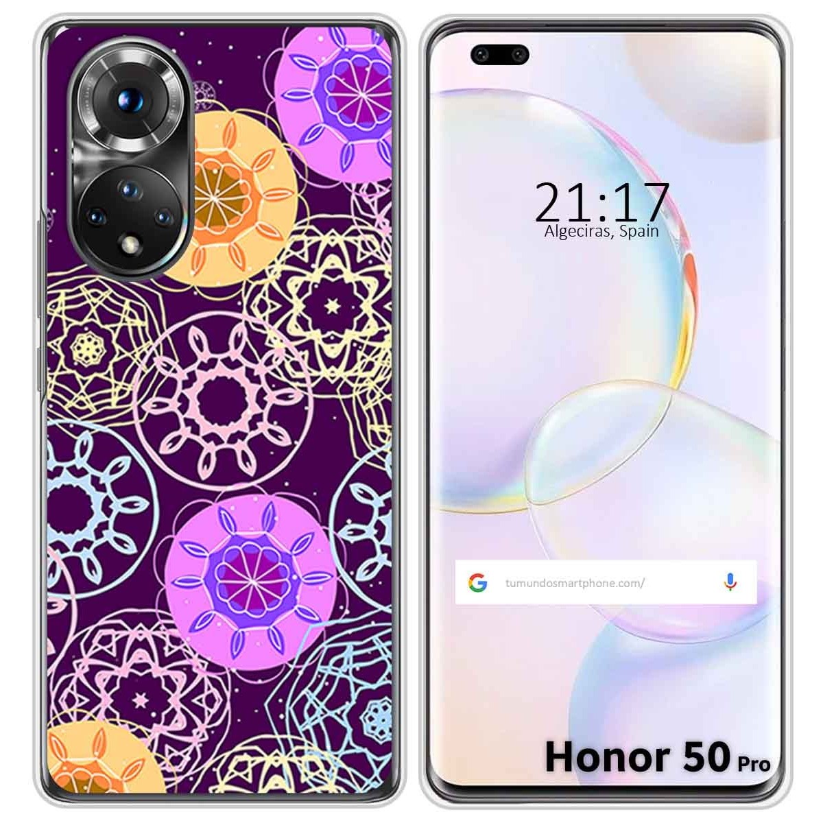 Funda Silicona para Huawei Honor 50 Pro 5G diseño Radial Dibujos