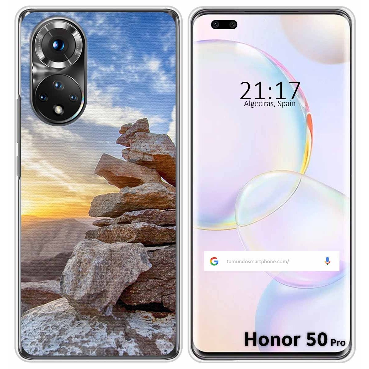 Funda Silicona para Huawei Honor 50 Pro 5G diseño Sunset Dibujos