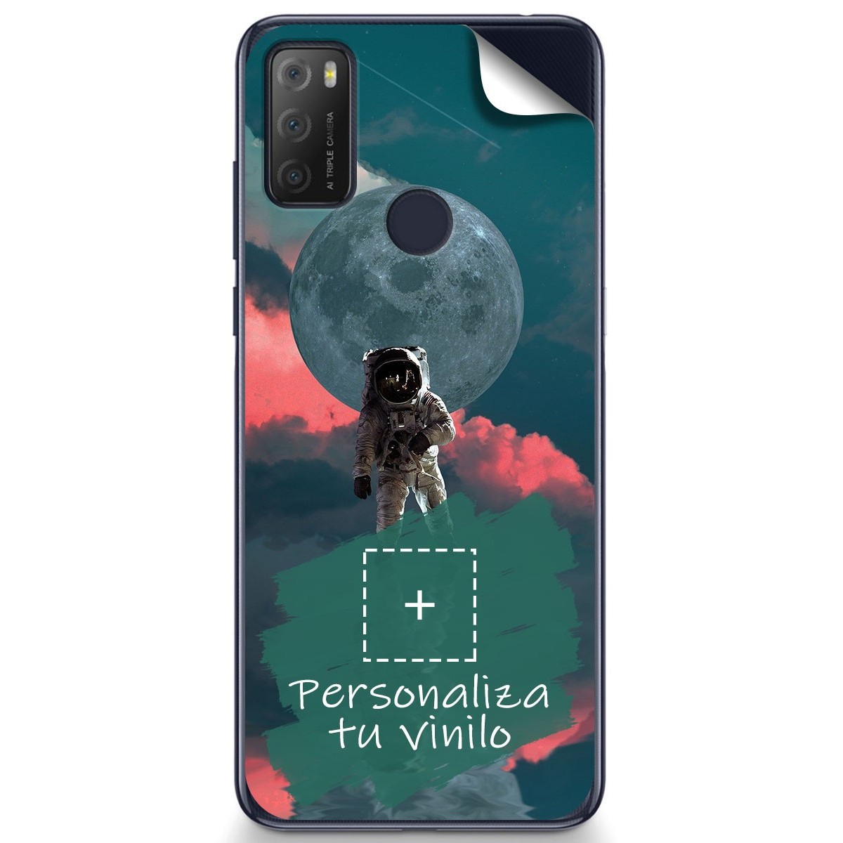 Pegatina Vinilo Autoadhesiva Personalizada más Funda para Alcatel 1S 2021 / 3L 2021