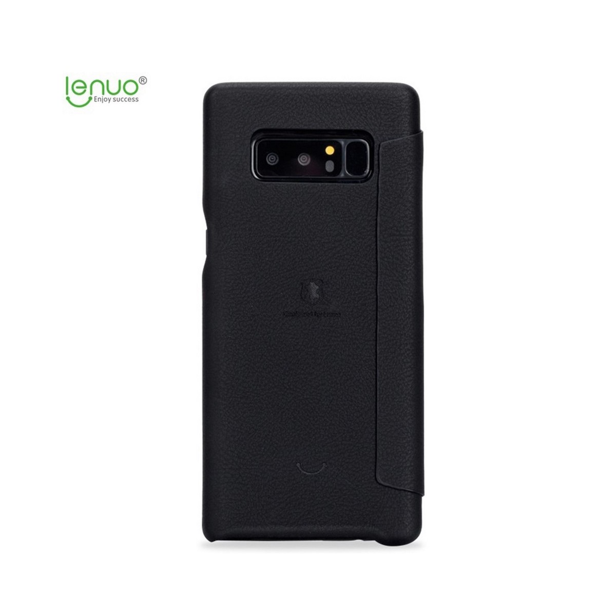 Funda Piel Flip Negra Marca Lenuo para Samsung Galaxy Note 8