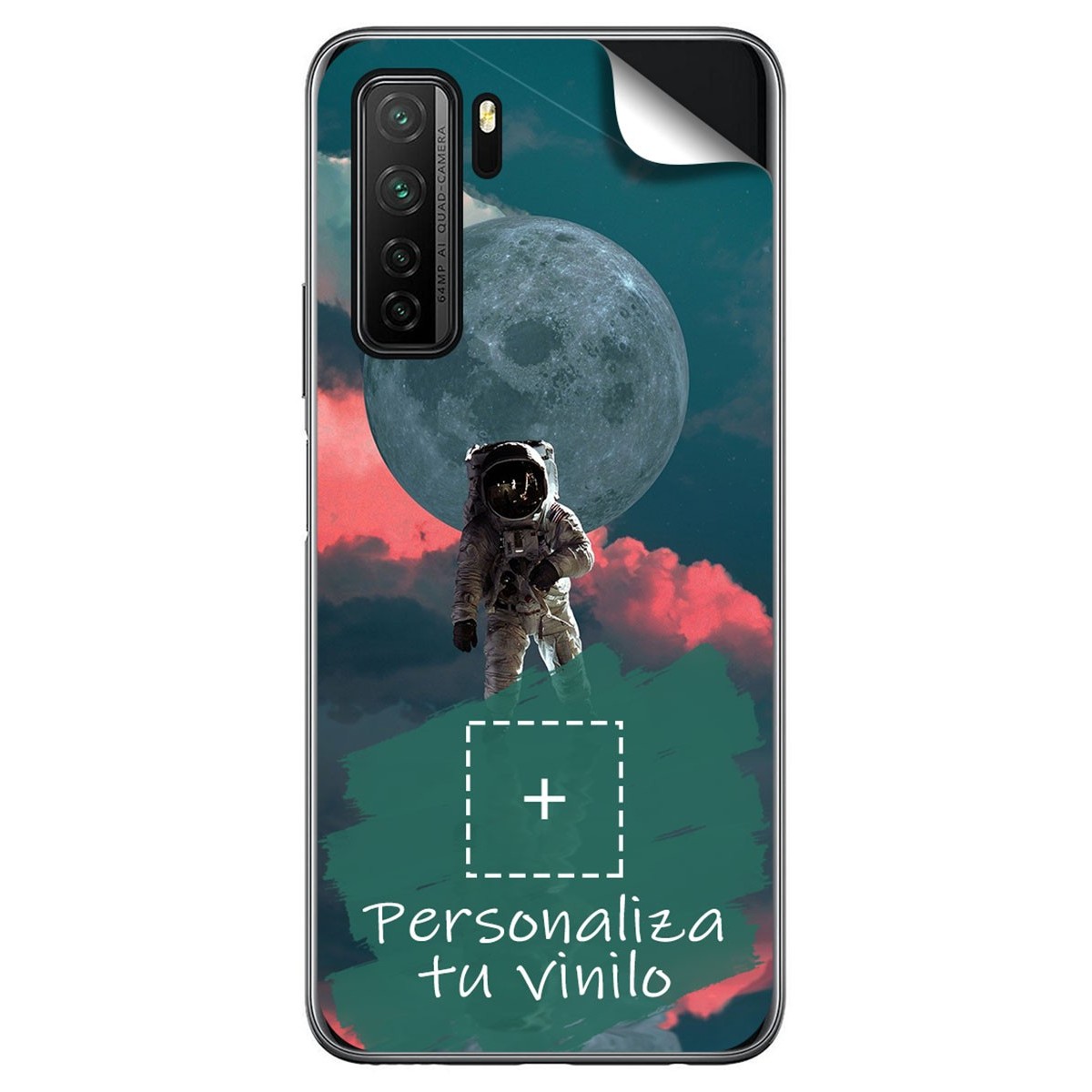 Pegatina Vinilo Autoadhesiva Personalizada más Funda para Huawei P40 Lite 5G
