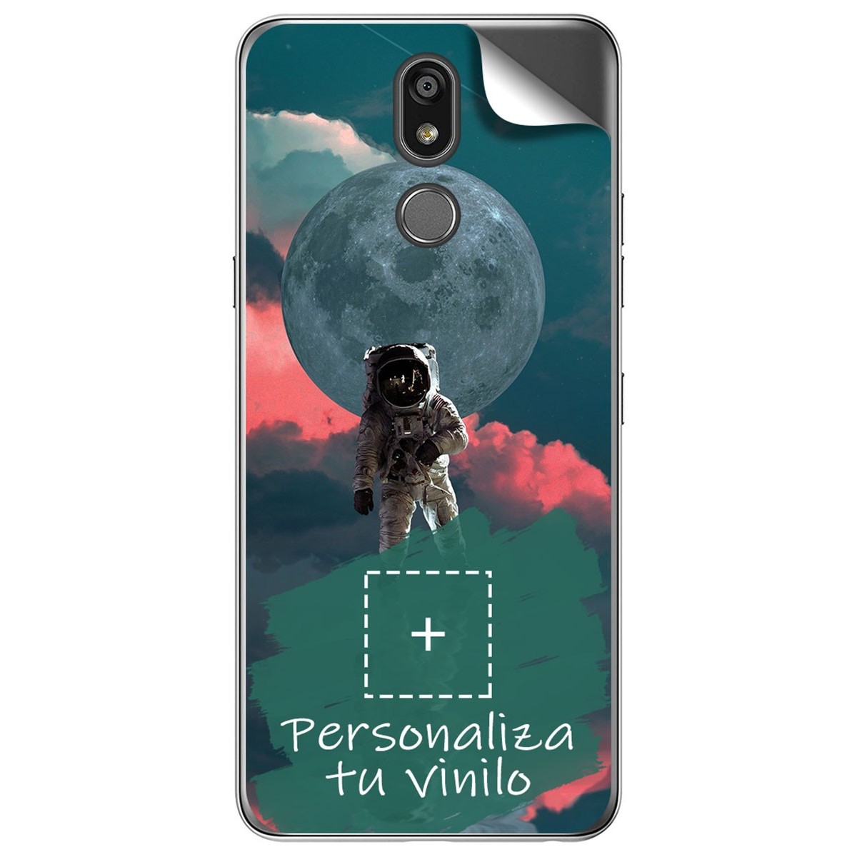 Pegatina Vinilo Autoadhesiva Personalizada más Funda para Lg K40