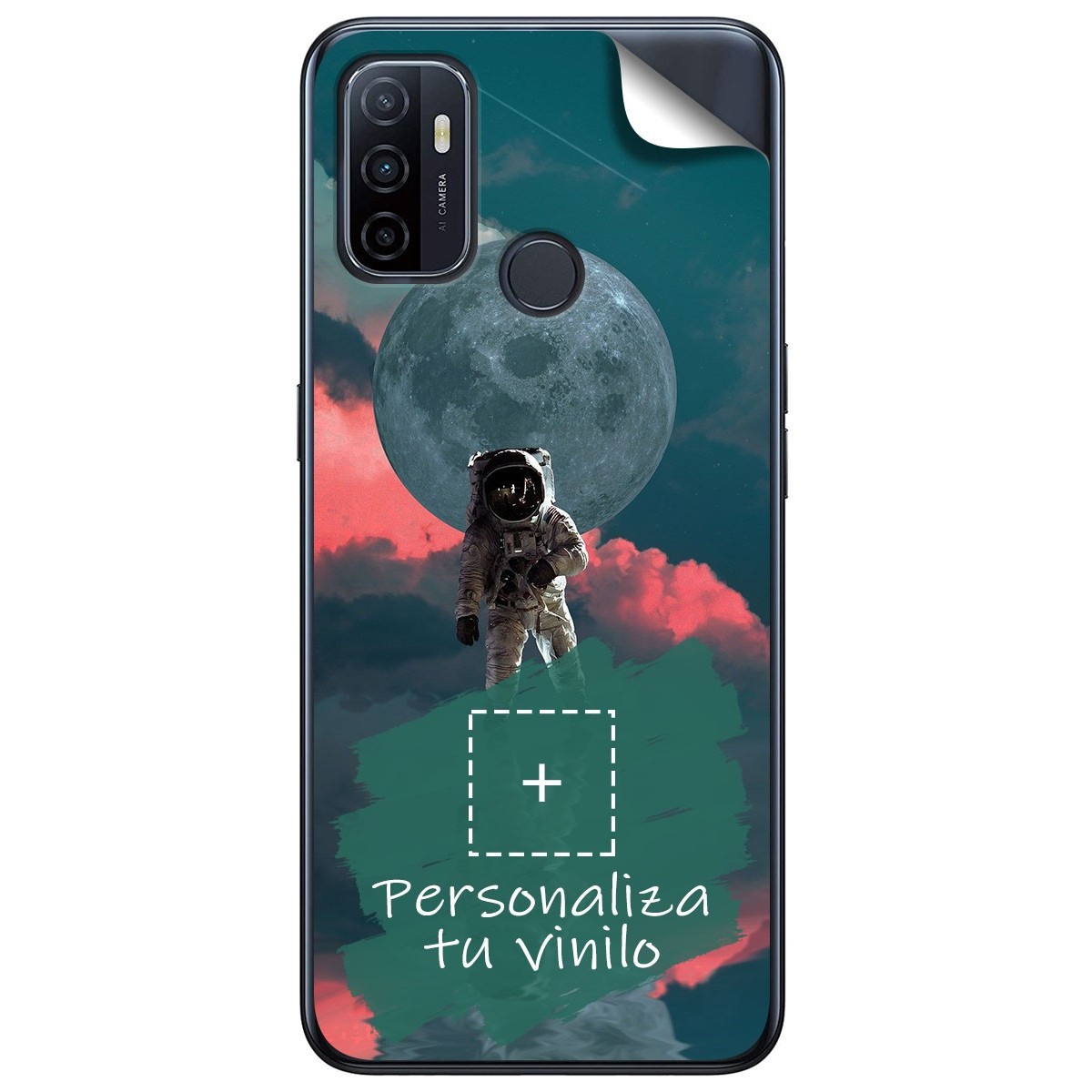 Pegatina Vinilo Autoadhesiva Personalizada más Funda para Oppo A53 / A53s