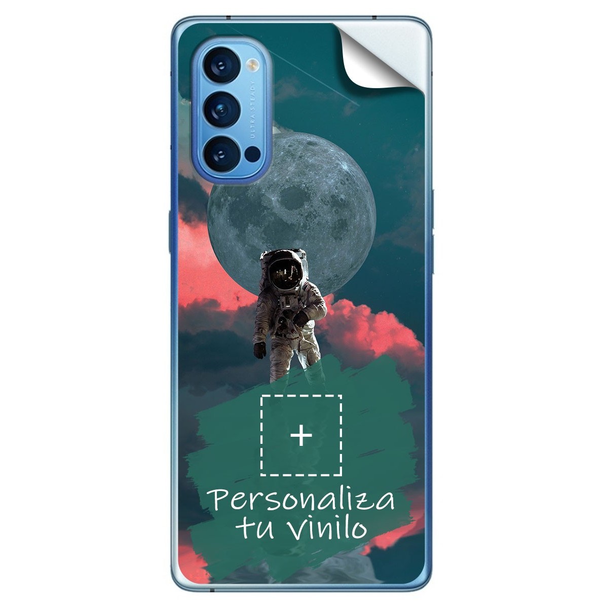 Pegatina Vinilo Autoadhesiva Personalizada más Funda para Oppo Reno 4 5G