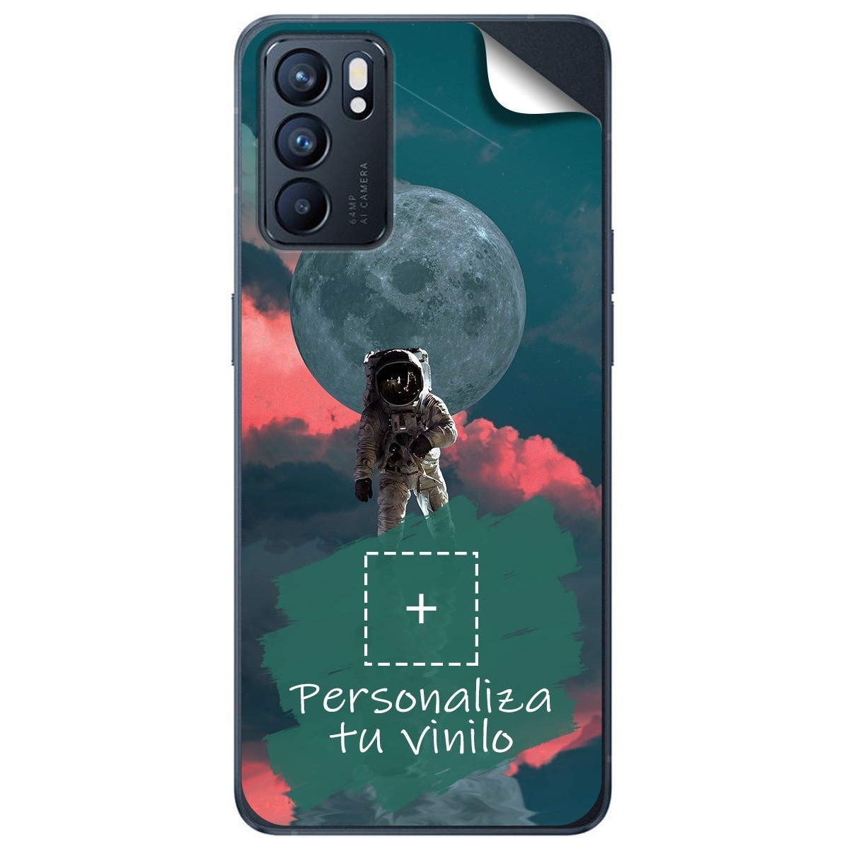 Pegatina Vinilo Autoadhesiva Personalizada más Funda para Oppo Reno 6 5G