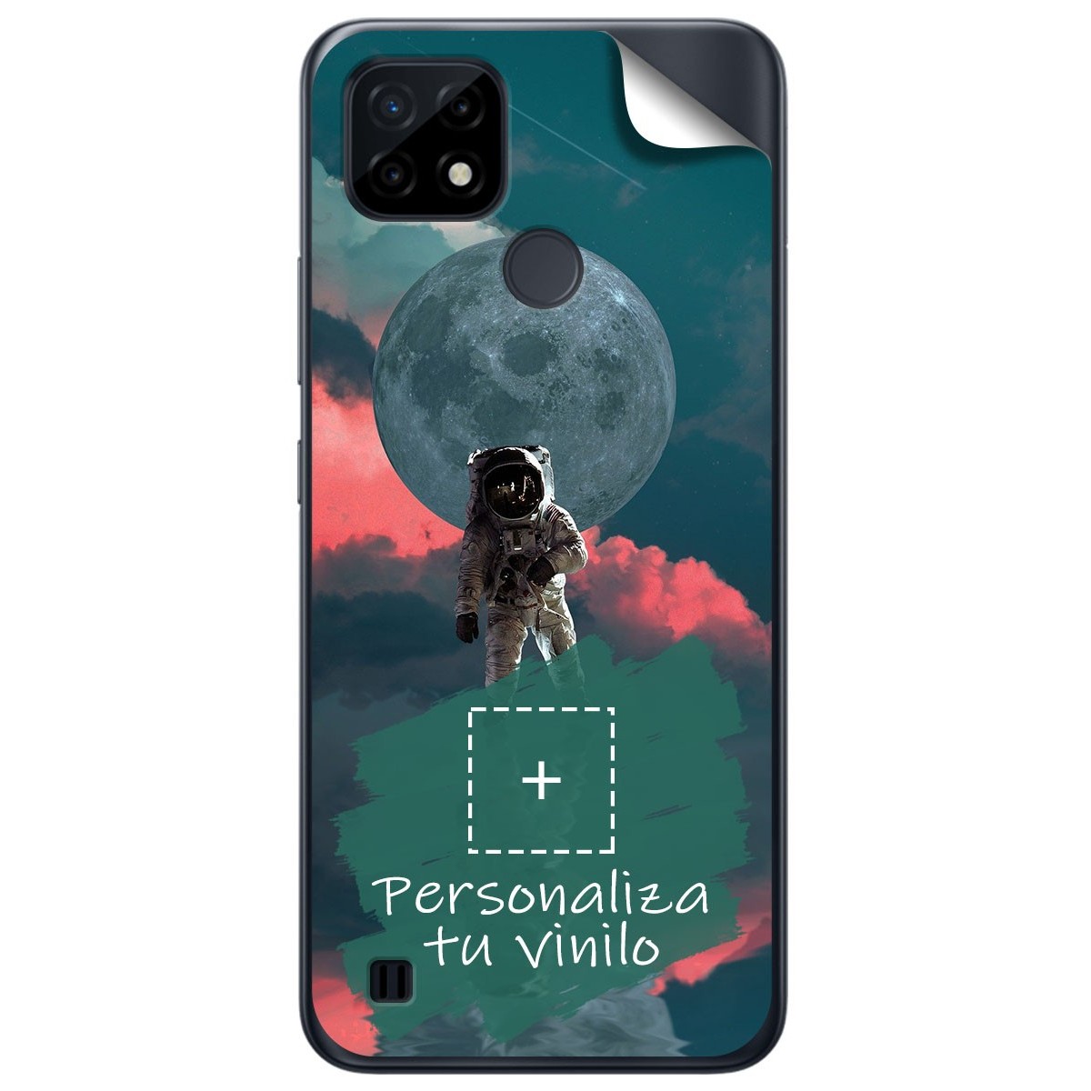 Pegatina Vinilo Autoadhesiva Personalizada más Funda para Realme C21