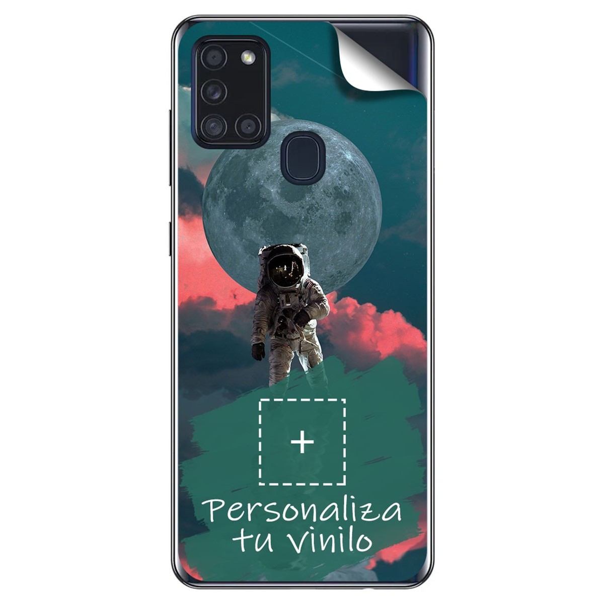 Pegatina Vinilo Autoadhesiva Personalizada más Funda para Samsung Galaxy A21s
