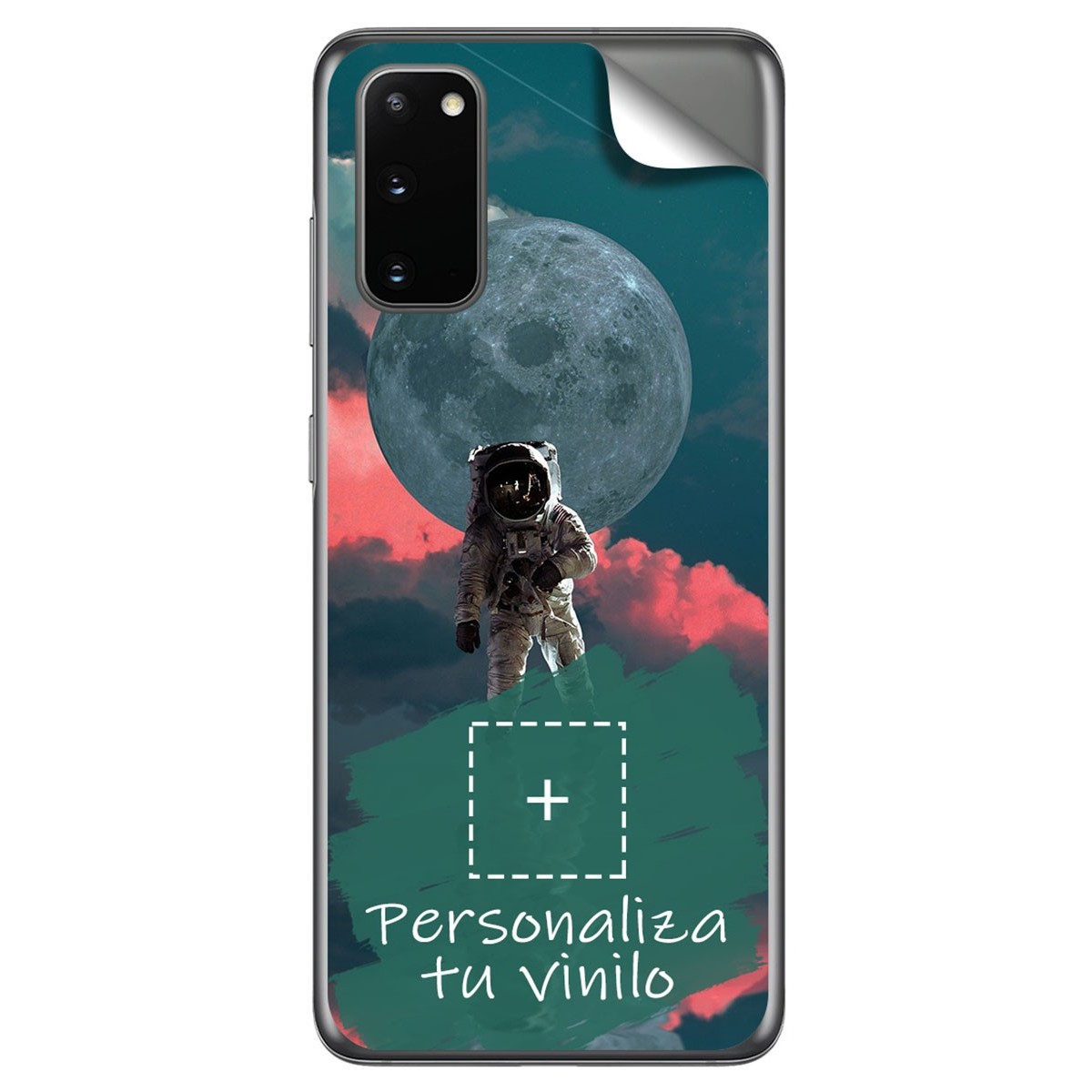 Pegatina Vinilo Autoadhesiva Personalizada más Funda para Samsung Galaxy S20