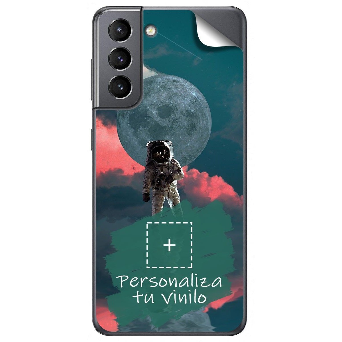 Pegatina Vinilo Autoadhesiva Personalizada más Funda para Samsung Galaxy S21 5G