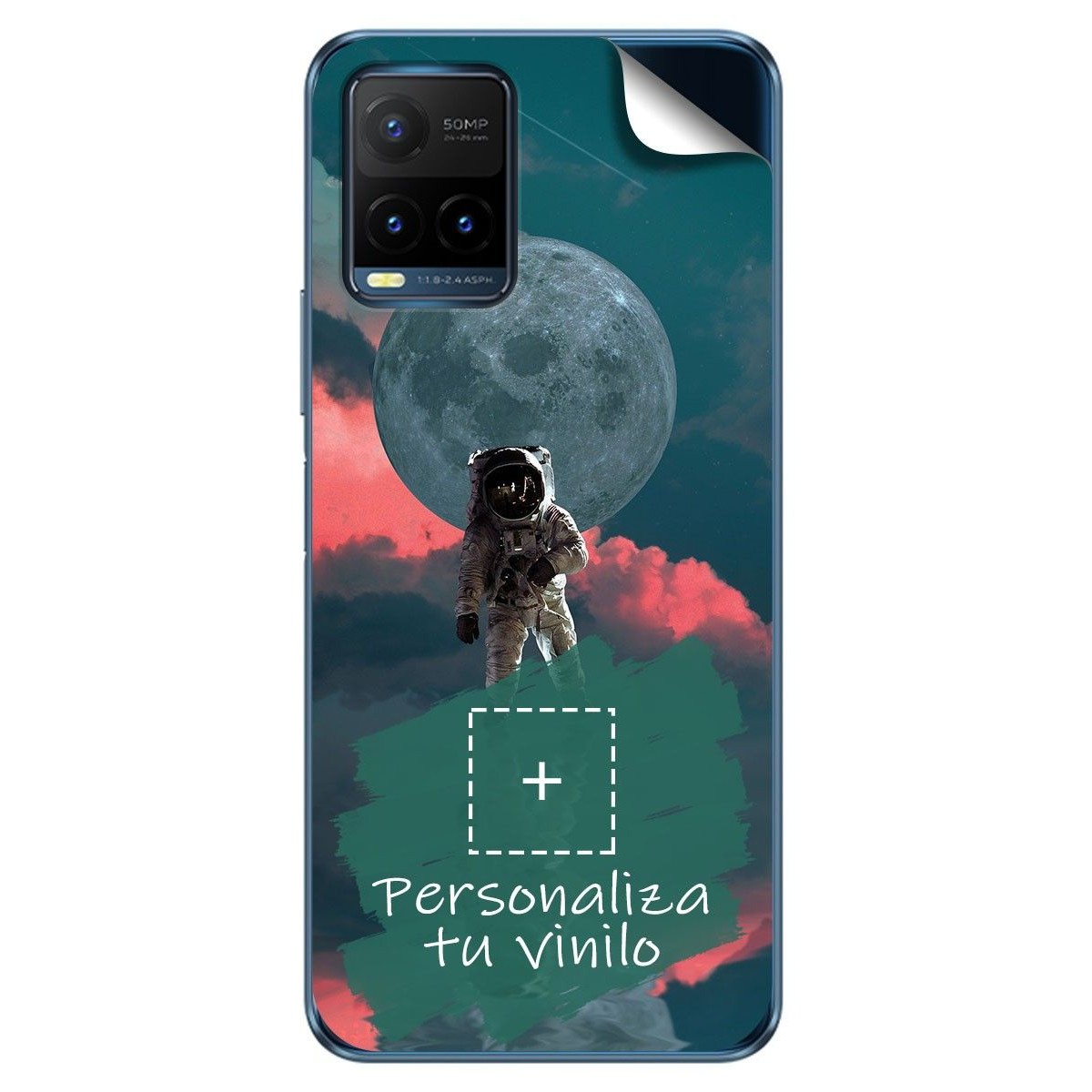 Pegatina Vinilo Autoadhesiva Personalizada más Funda para Vivo Y21 / Y21s / Y33s
